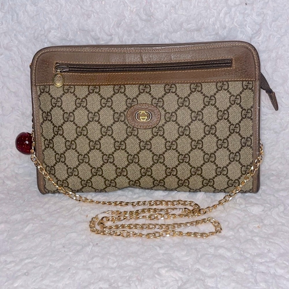 Gucci Vintage Supreme Guccissima Monogram Clutch Crossbody Bag 014 122 6063